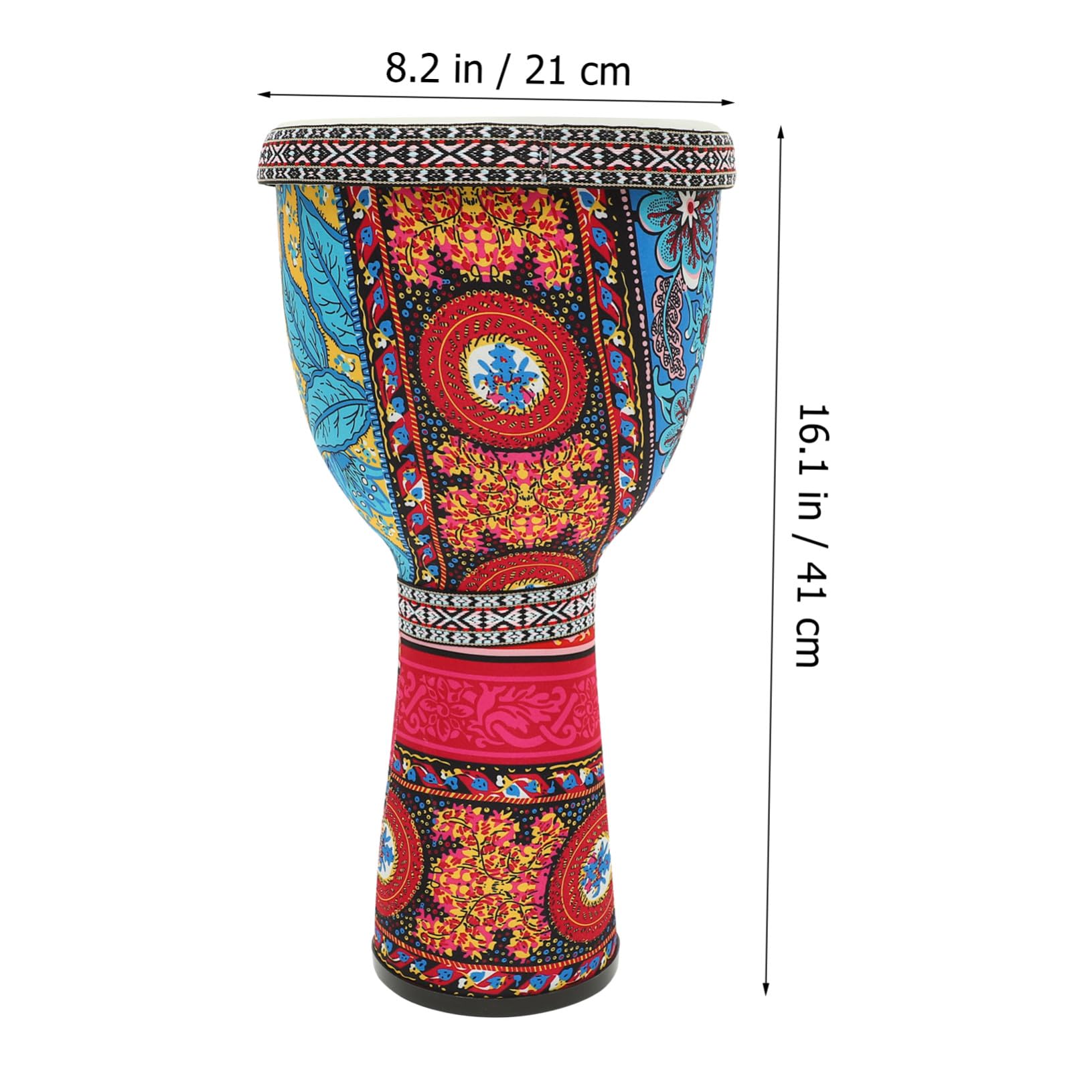 SUPVOX Instrumento de Percusión Africano Infantil de 8,5 Pulgadas Piel de Cabra Roja, Instrumento Musical Colorido para Niños Principiantes, Ligero y Portátil, Juguete Varios Estilos