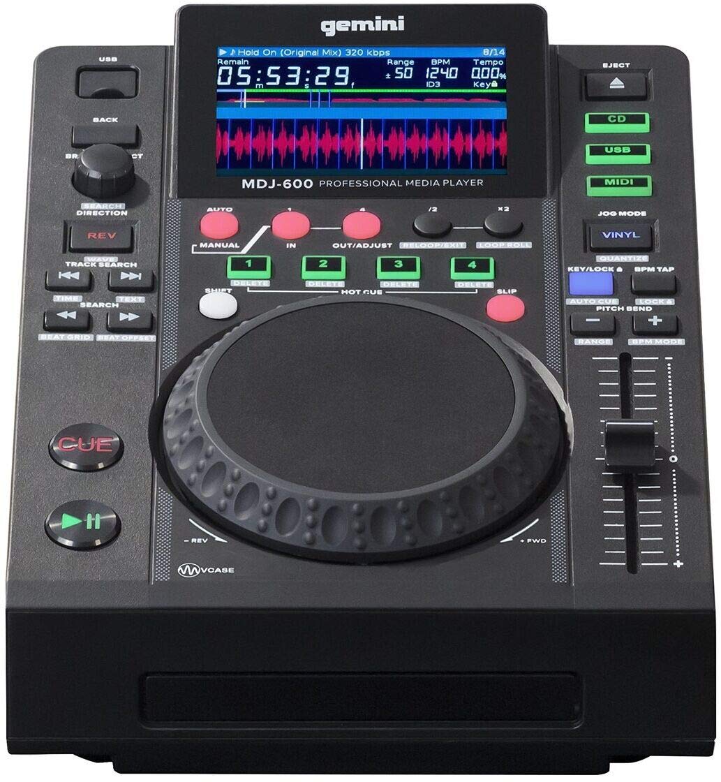 Buy Gemini MDJ Series MDJ600 Professional Audio DJ Media Player with 4