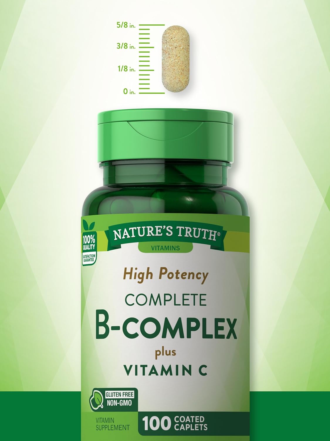 Nature's Truth B-Complex Plus Vitamin C Vitamin Supplement - 100 Caplets