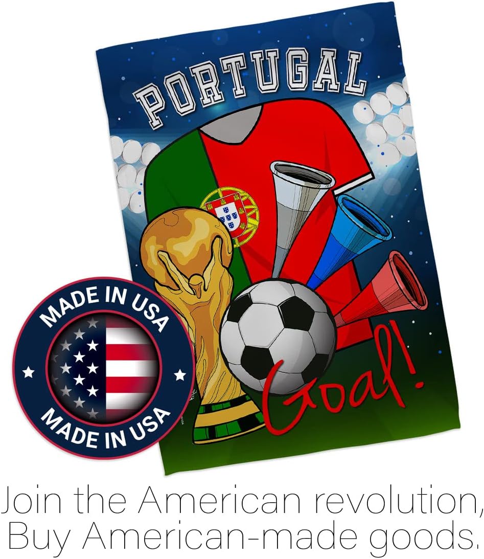 World Cup Portugal Flags Portuguese Banner Room Wall Art Patio Porch Lawn Garden Flag Outdoor Decorations Tapestry Yard Signs FIFA Gifts Sports Fan Trophy Soccer Game Football Made In USA