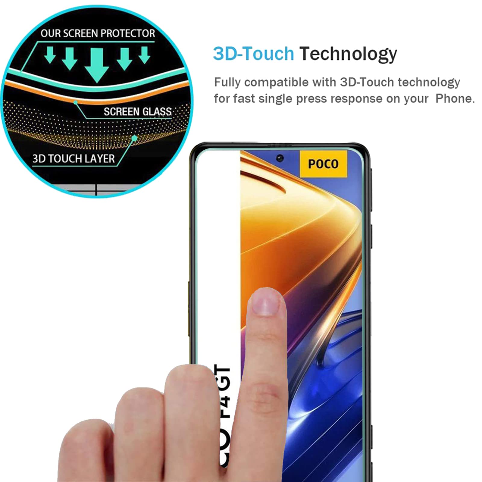 Liilaa Vetro Temperato Per Xiaomi Poco M6 Pro 4G, 2 Pezzi Pellicola Protettiva E 2 Pezzi Pellicola Fotocamera, Durezza 9H Anti Graffio Schermo Vetro Protettivo - Foto 8