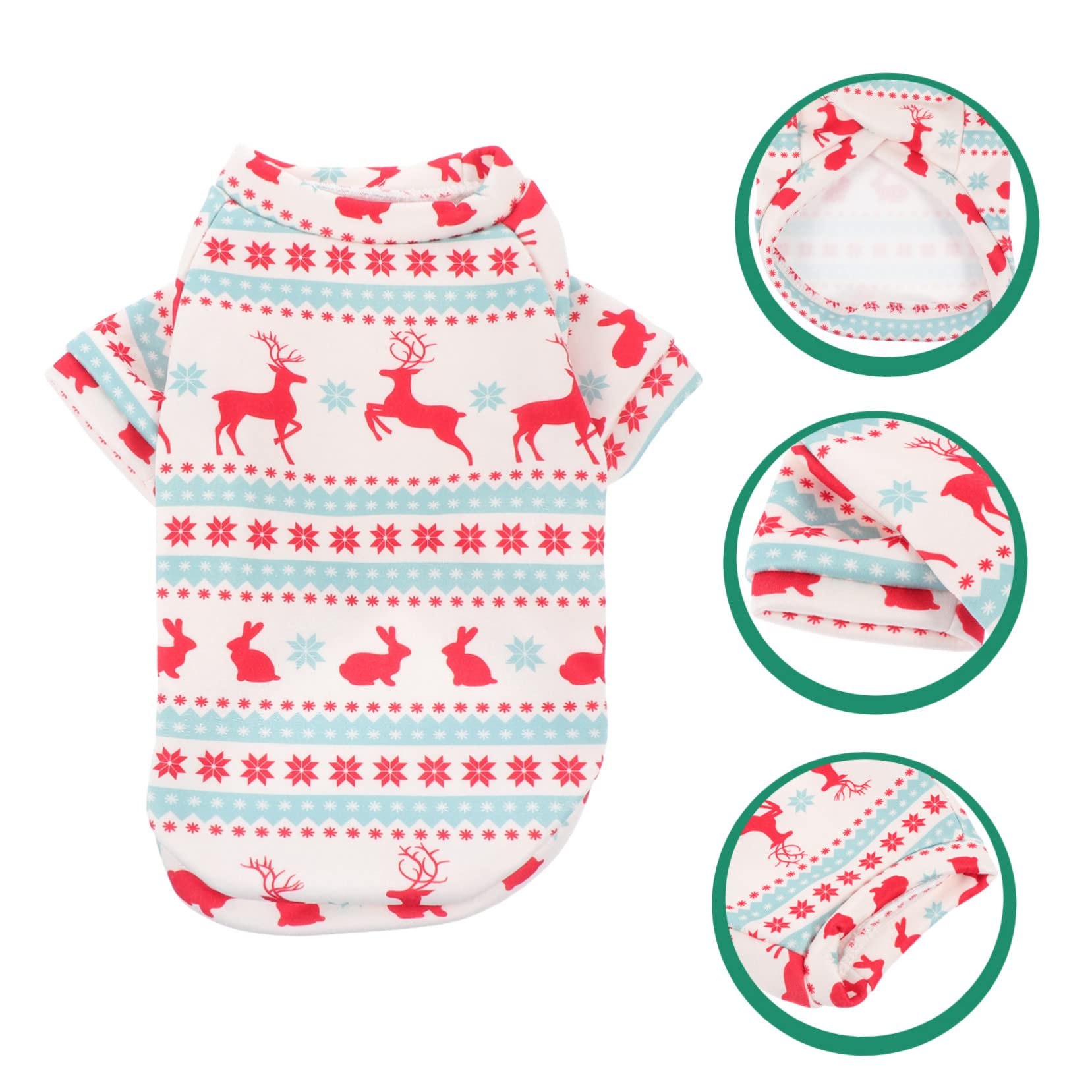 BESPORTBLE 1pezzi Vestiti per Cani Costume di Natale per Animali Domestici Abbigliamento Natalizio per Cani Resistente e Confortevole Compatto e Elegante per Feste e Passeggiate