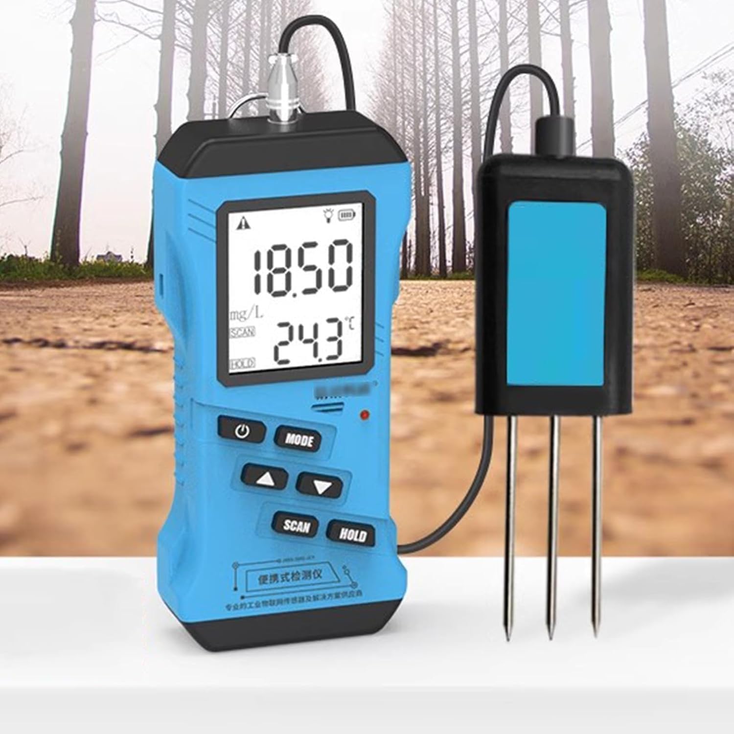 Soil Health Monitor, NPK Tester with pH, Moisture, Nutrient Conductivity Sensors for Optimal Plant Growth, Ideal for Farmers, Gardeners & Agronomists