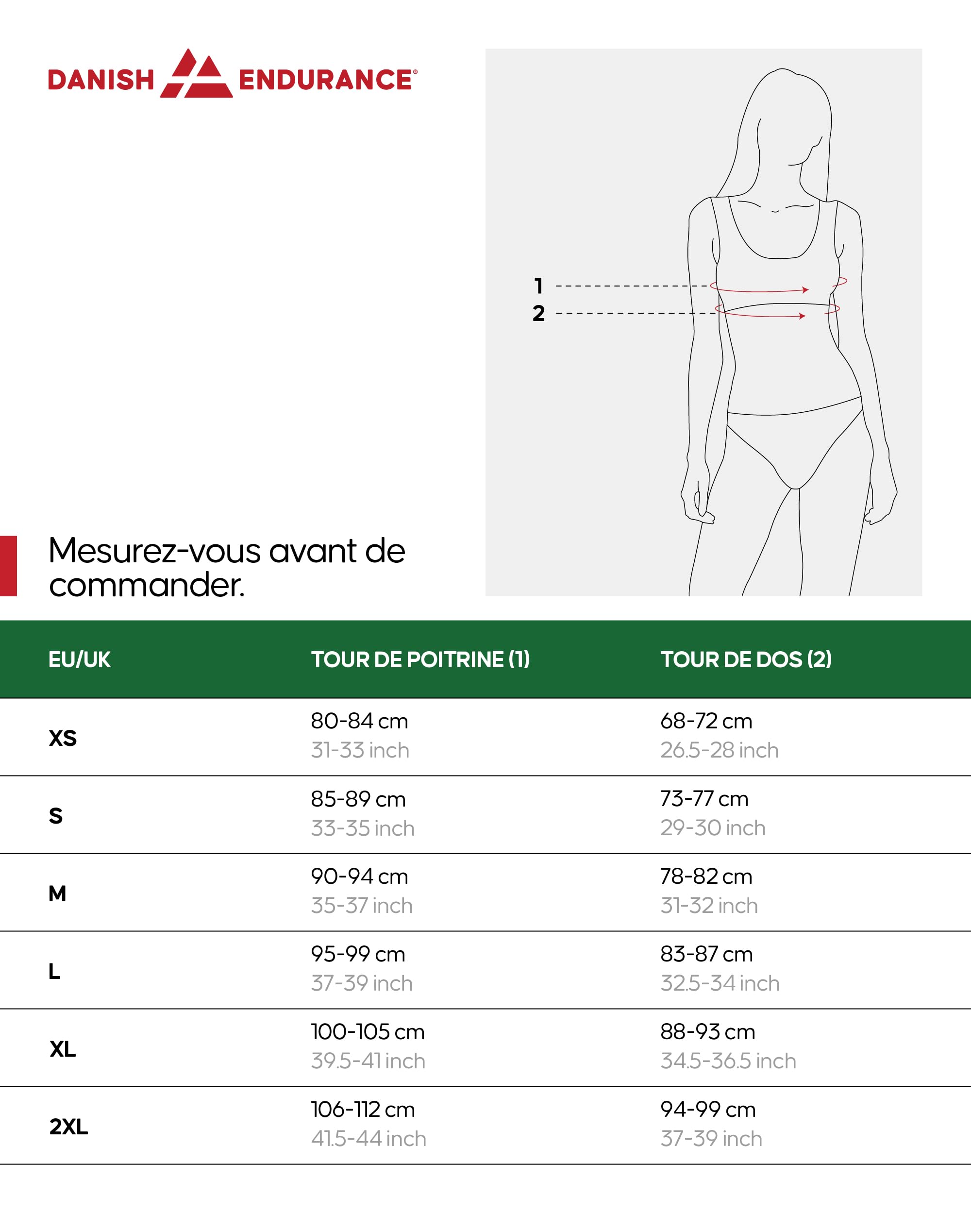 DANISH ENDURANCE Strings en Coton Bio Stretch, Tanga Doux et Confortables, pour Femme, Lot de 3 | Brassière en coton bio, sans fil, avec soutien léger et dos nageur, pour un usage quotidien et des entraînements légers