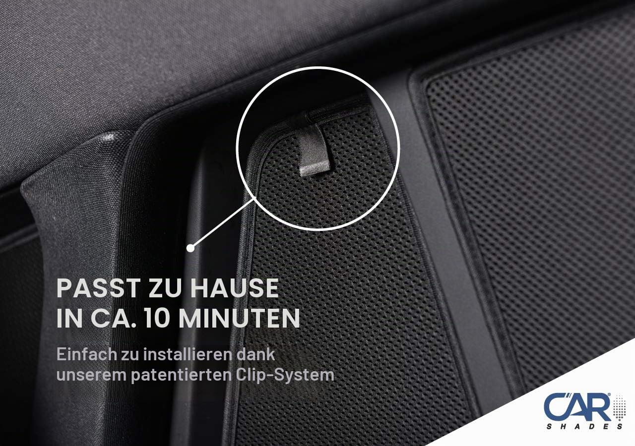 Satz Car Shades (Hintertüren) kompatibel mit Seat Leon 5F ST 2013-2020 (2-teilig) Passgenaue Sonnenschutzblenden