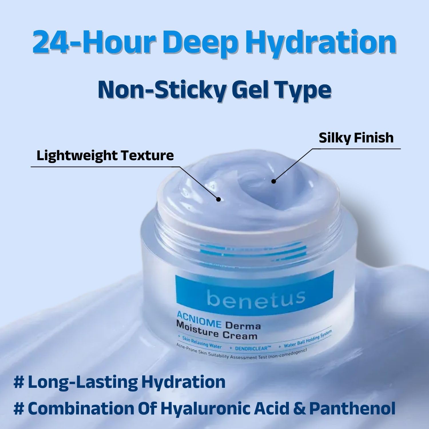 ACNIOME Pore-Care Gel Moisturizer, Lightweight Oil-Free Daily Hydration for Oily & Sensitive Skin, With Salicylic Acid & Hyaluronic Acid, Non-Sticky, Perfect Under Makeup, 1.69 fl oz - Image 5