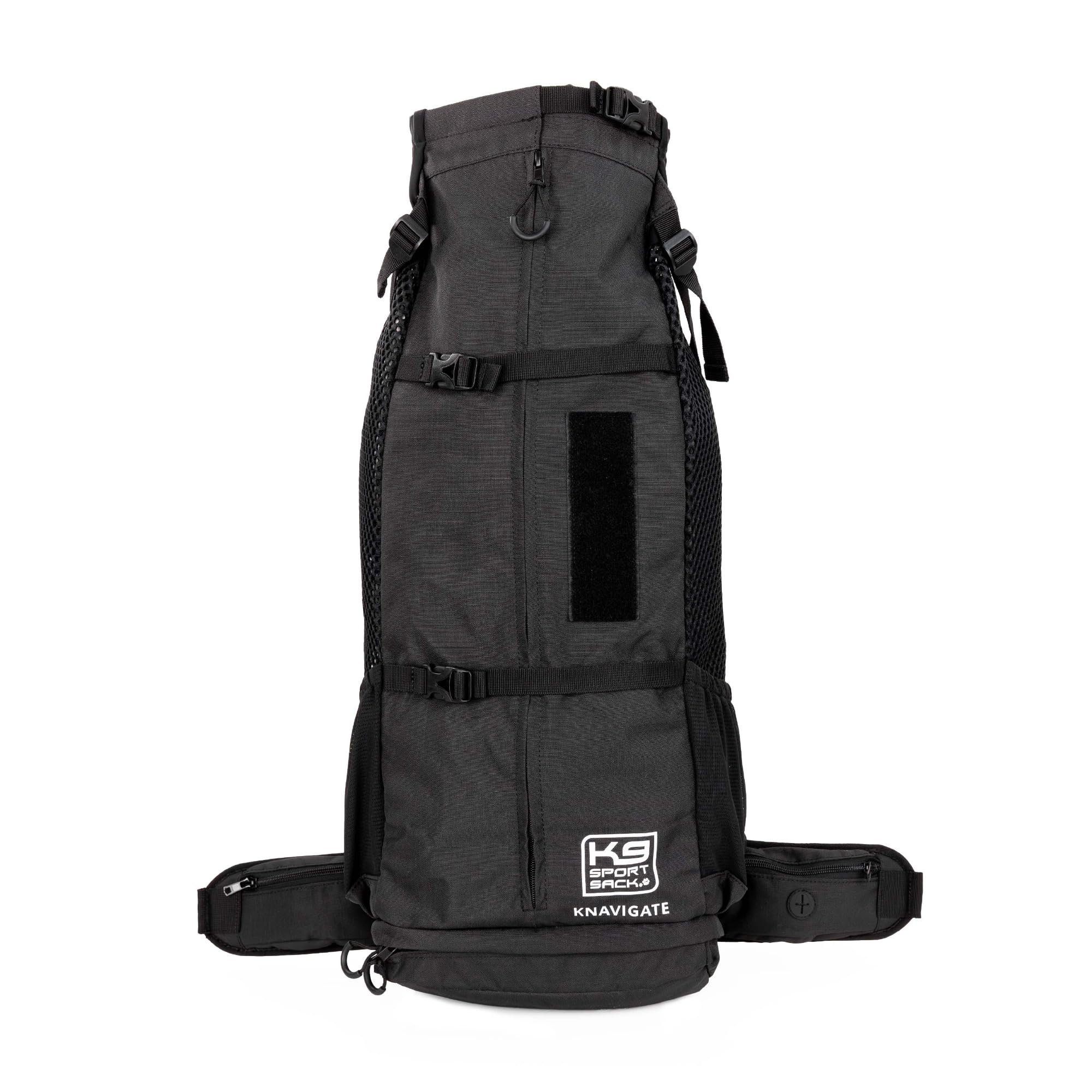 K9 Sport Sack Knavigate Hunde-Rucksack für die meisten Hundegrößen, vorne verstellbar, von Tierärzten zugelassen (Größe XL, Mitternachtsschwarz)