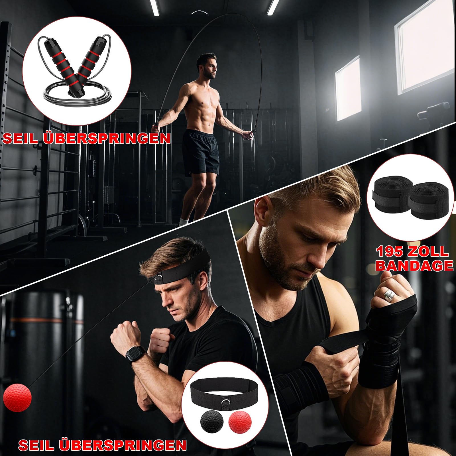 Boxsack-Set für Erwachsene, 120cm/4ft Oxford-Boxsack-Set mit 12oz Boxhandschuhen, geeignet für MMA-Karate-Kickboxen-Boxen-Muay-Thai-Training zu Hause oder im Fitnessstudio – unbefüllter Schwerer Sack