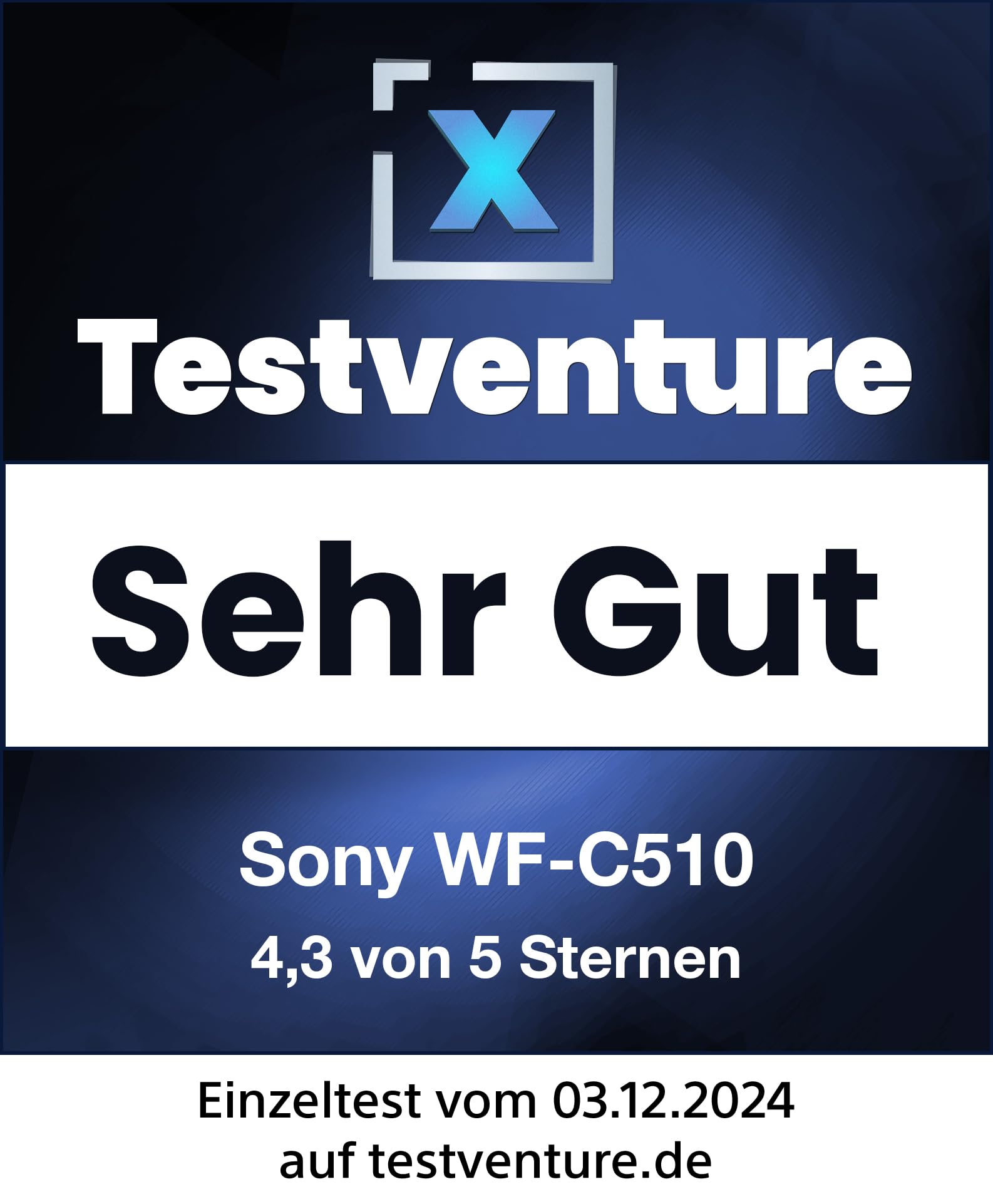 Sony WF-C510 Truly Wireless Kopfhörer - Kleine, leichte Bluetooth In-Ear-Kopfhörer mit Multipoint-Connection, Ambient Sound, IPX4 Rating, Spotify Tap, Quick Charge, 22 HR Akku, iOS & Android - Schwarz
