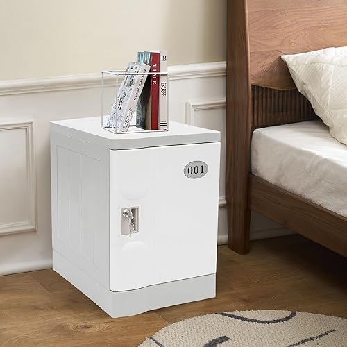 Miniatura 2 de Taquilla, armario de almacenamiento con cerradura de 19 pulgadas con llaves. Ideal para niños, hogar, escuela, oficina o al aire libre. Caja de