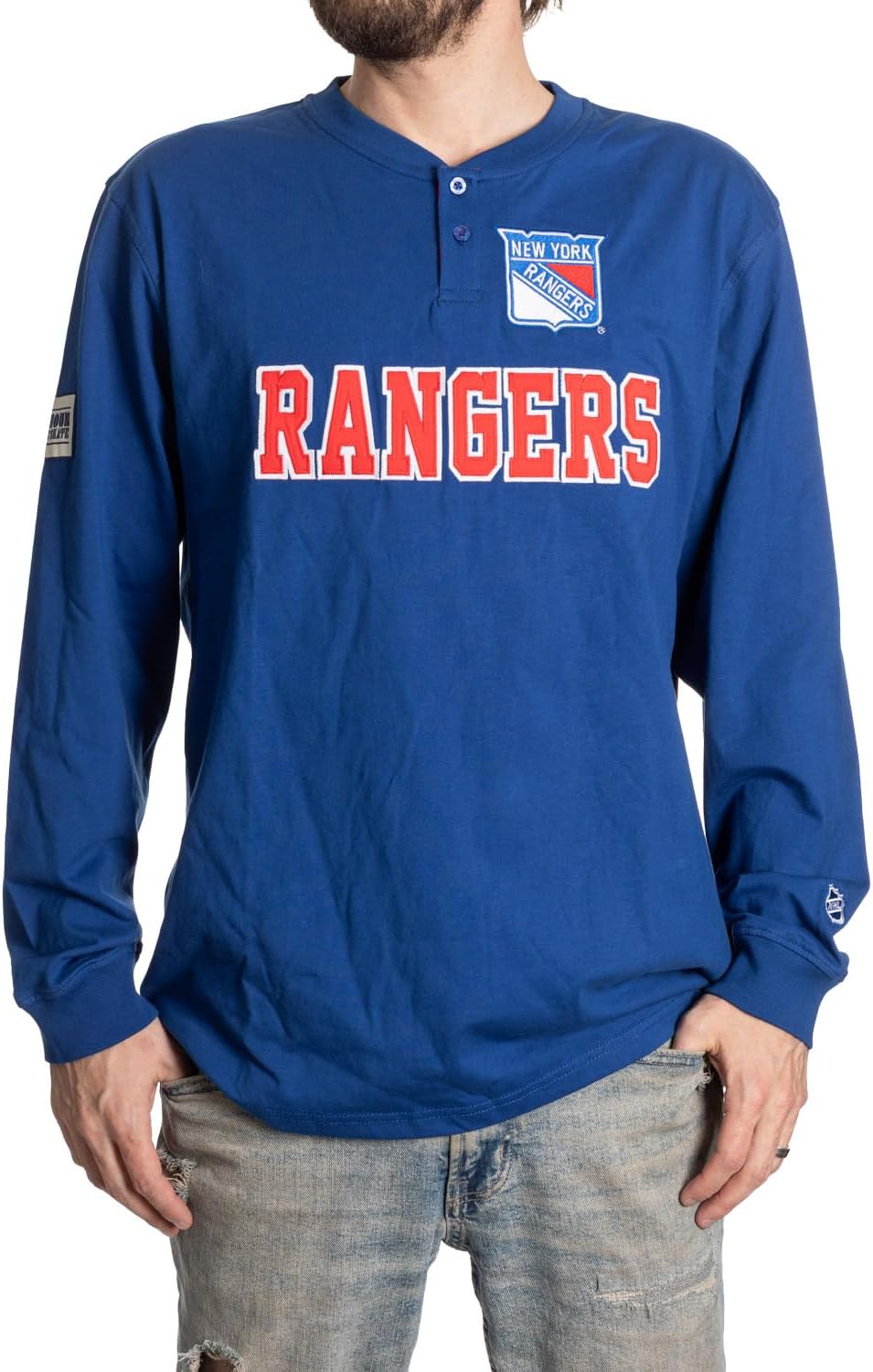 Calhoun NHL Surf & Skate Mens Henley Long Sleeve Shirt