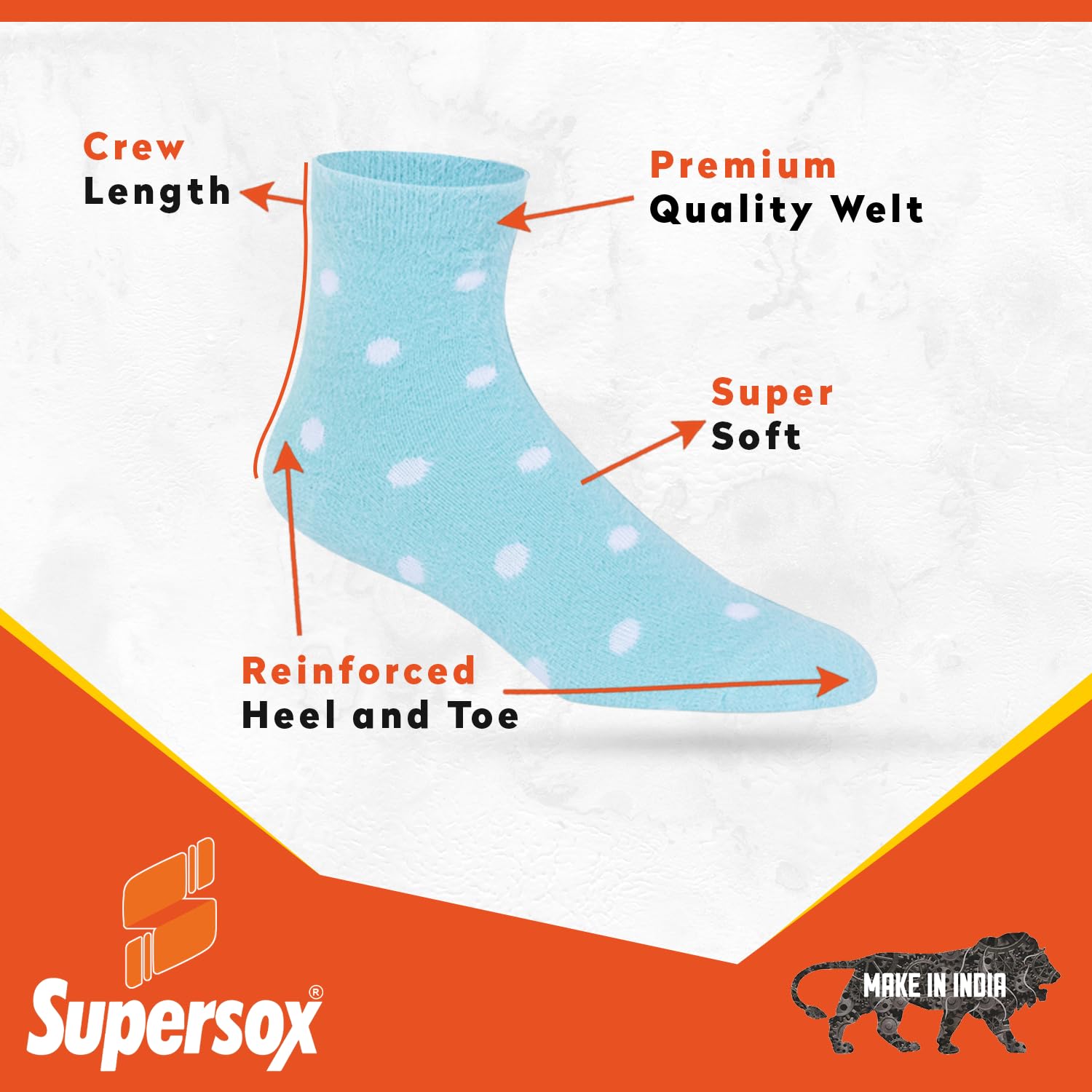 Supersox Crew Length Fuzzy Thermal Control Socks for Women, Breathable, Anti Odour & Moisture Absorbent with a Extra Durable Welt, Ideal For All Day Wear (Pack Of 3) 4