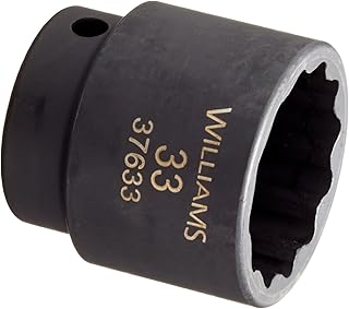 Williams 37633 1/2-Inch Drive 33mm Standard Impact Socket, 12-Point