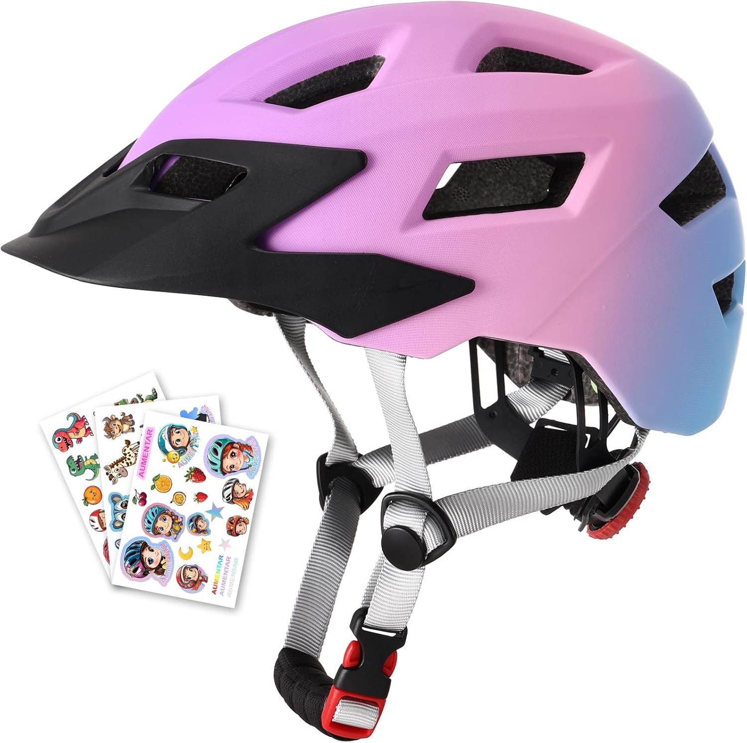 Kids Bike Helmet Boys and Girls Bicycle Helmet with Cool Visor Helmet for Kids 3-14, Children Bike Helmets Youth Bike Helmet Adjustable & Lightweight