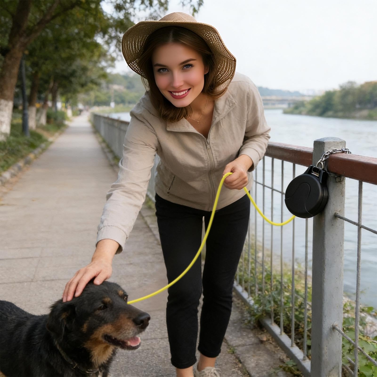 Guinzaglio Estensibile Per Cani Facile Da Conservare In Lunghezza | Estensibile da Parete per Cuccioli e Cani Adatto A Animali Passeggiata Corsa Escursionismo Campeggio Spiaggia Cortile