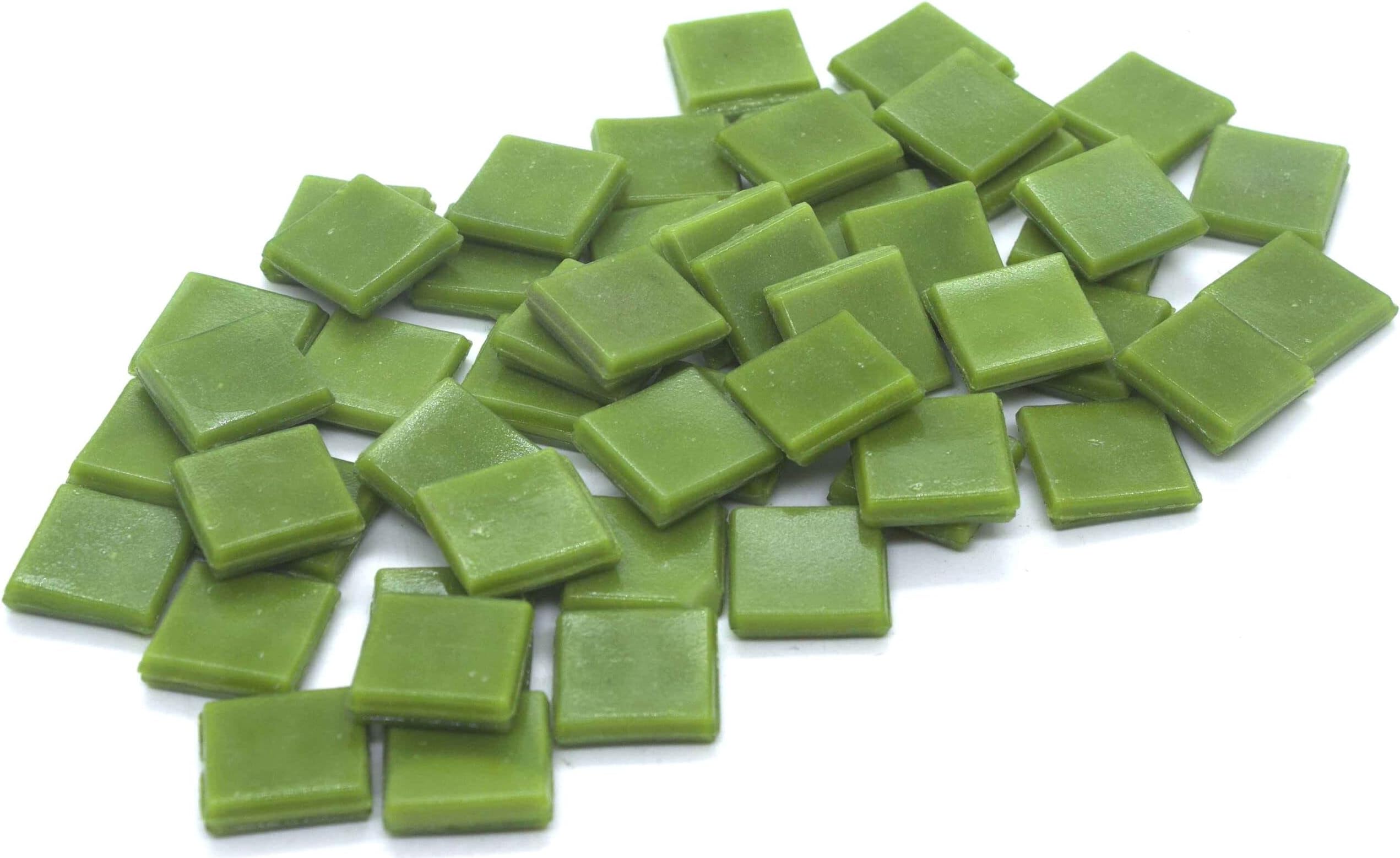 Sai Mosaic ArtCoral Forest Green HK140 Glass Mosaic 15x15mm Tiles 100 gm Pack