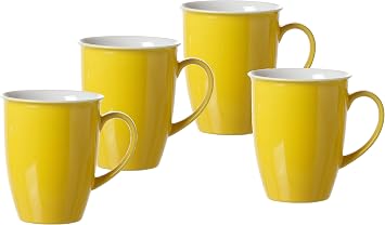 Ritzenhoff & Breker Doppio 4-Piece Mug Set Yellow