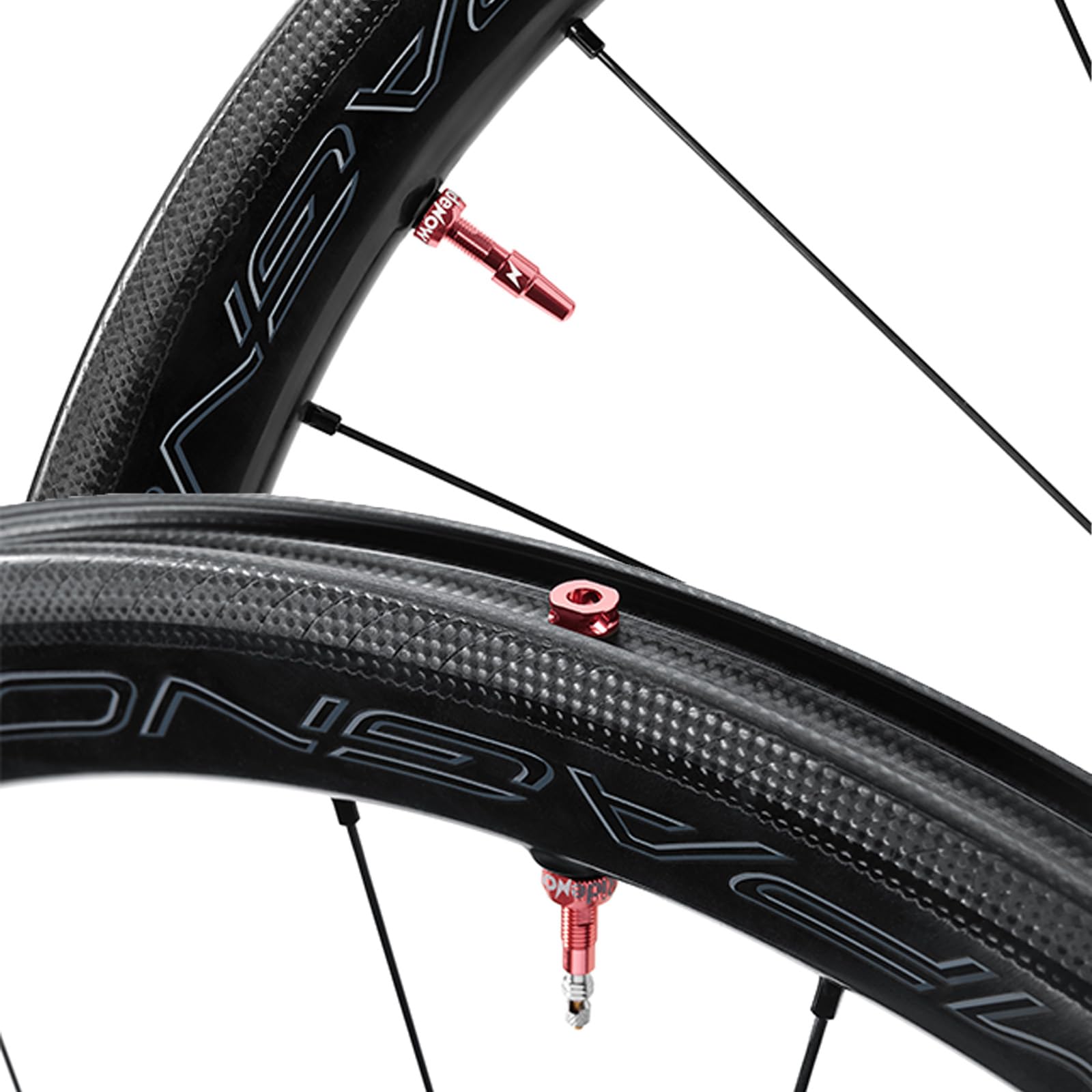 Set da 2 Valvole Tubeless Presta 45/65/85 mm in Alluminio 7075 con Nucleo Rimovibile, Valvole Eloxate Nero & Rosa | Per MTB, Gravel e Bici da Corsa