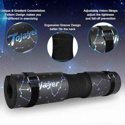 Miniatura 4 de Almohadilla de barra para sentadillas, almohadilla de espuma protectora para cuello y hombros, almohadilla de barra de levantamiento de pesas para