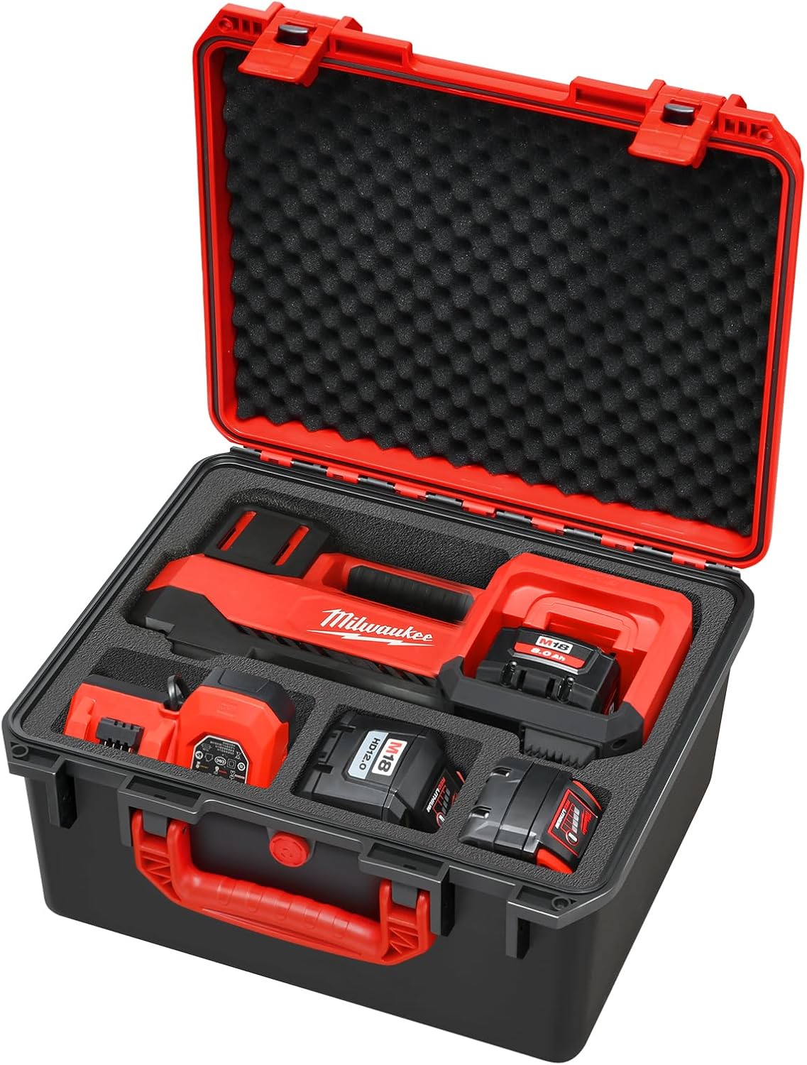 Case for Milwaukee Air Compressor M18: Waterproof Hard Cases for Milwaukee Cordless Tire Inflator 2848-20 with 3.0-12.0 Battery, Air Pump Storage Box for Milwauke Tool | Battery | Charger (Case Only)