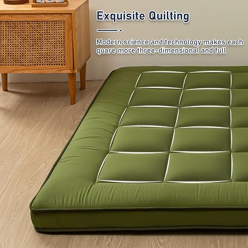 Miniatura 2 de MAXYOYO Colchón japonés de suelo tipo futón, colchón de cama Queen, colchón enrollable, colchoneta para dormir para adultos, colchón plegable a