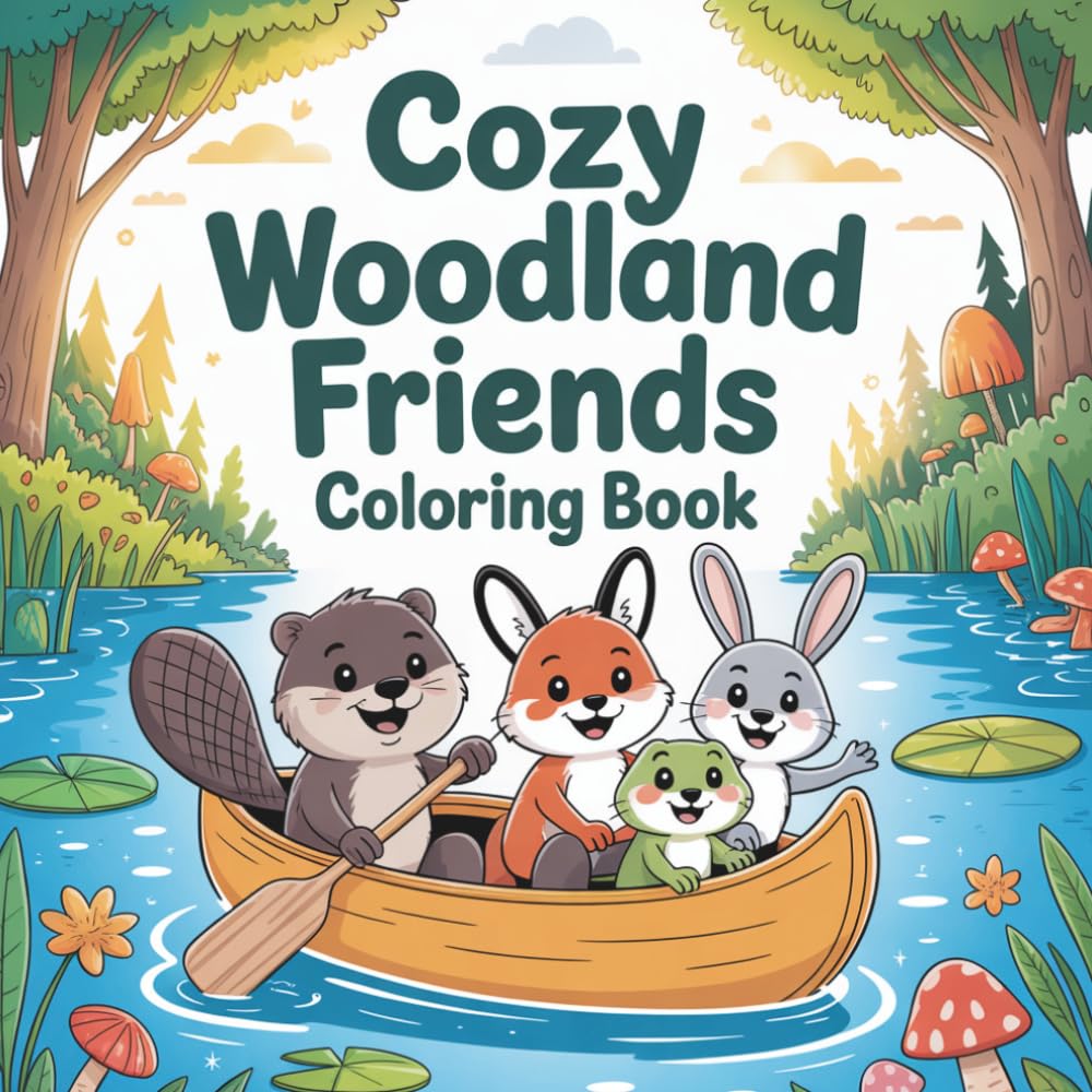 Cozy Woodland Friends Coloring Book: 50+ Cute Forest Animals and Adorable Woodland Creatures in Peaceful Nature Scenes — Featuring Foxes, Bunnies, ... Adults (Cozy Animal Friends Coloring Series)