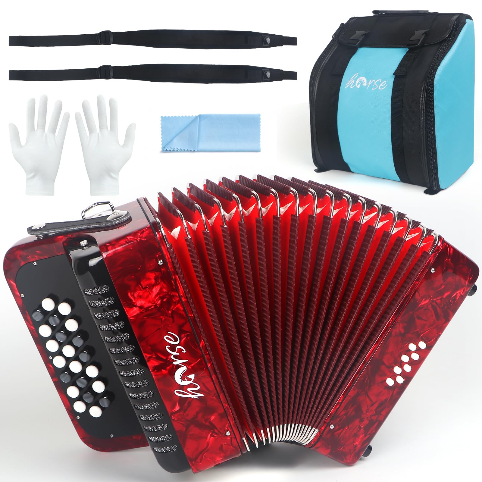 Amazon.com: 22 Key 8 Bass Accordion, Acordeones Para Adultos