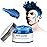 Blue Hair Color Wax Pomades 4.23 oz - Natural Hair Coloring Wax Material Disposable Hair Styling Clays Ash for Cosplay, Party (Blue)