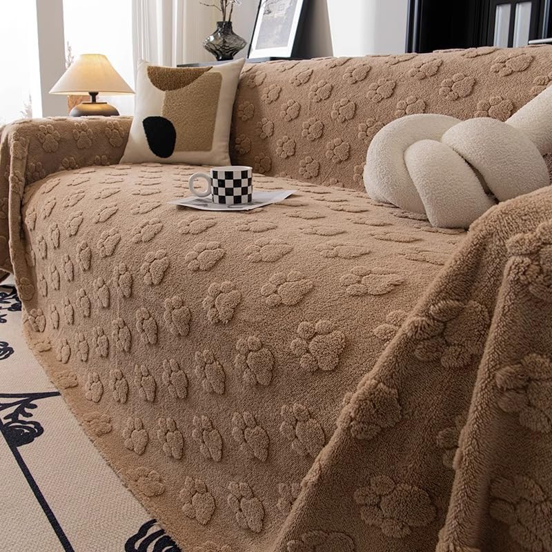 Housse de canapé lavable kaki 180x480cm universelle 1-4 places