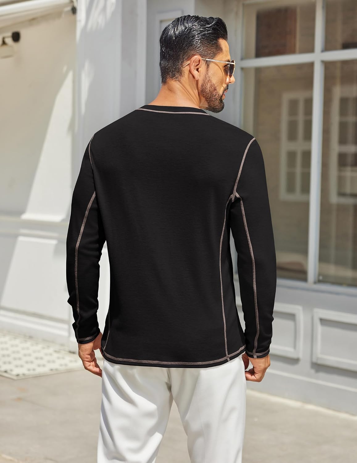 COOFANDY Men's Henley Shirts Long Sleeve Casual T-Shirts Lightweight Tee image 3