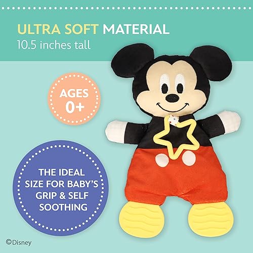 Miniatura 3 de Kids Preferred Disney Baby Mickey Mouse - Peluche y mordedor sensorial arrugado para bebés recién nacidos, niños y niñas de 10 pulgadas