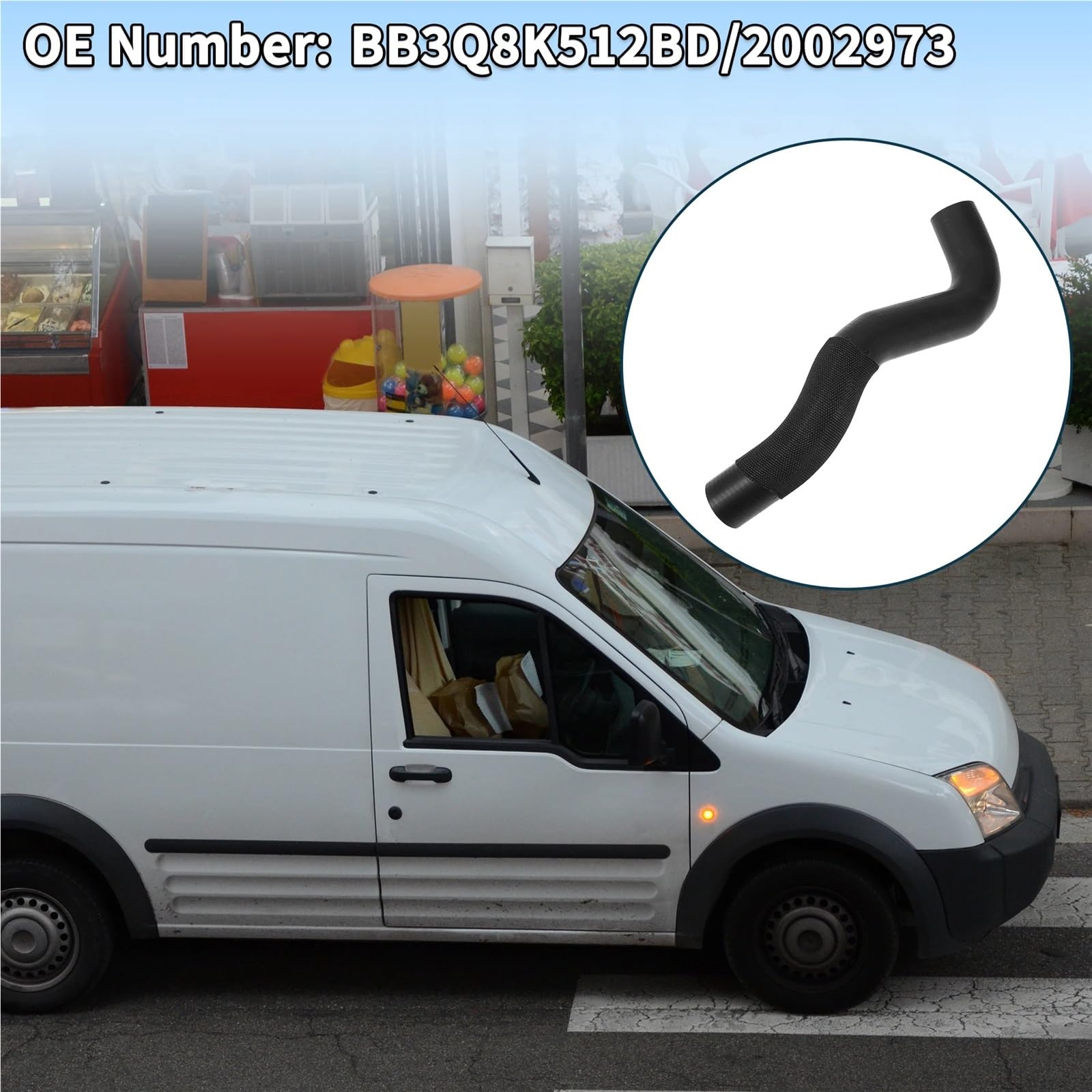 Samochodowe przewody i węże ciśnieniowe Wąż chłodnicy samochodowej nr BB3Q8K512BD/2002973 pasujący do Forda Transita Mk7 V347 V348 2007-2014 gumowy przewód układu chłodzenia