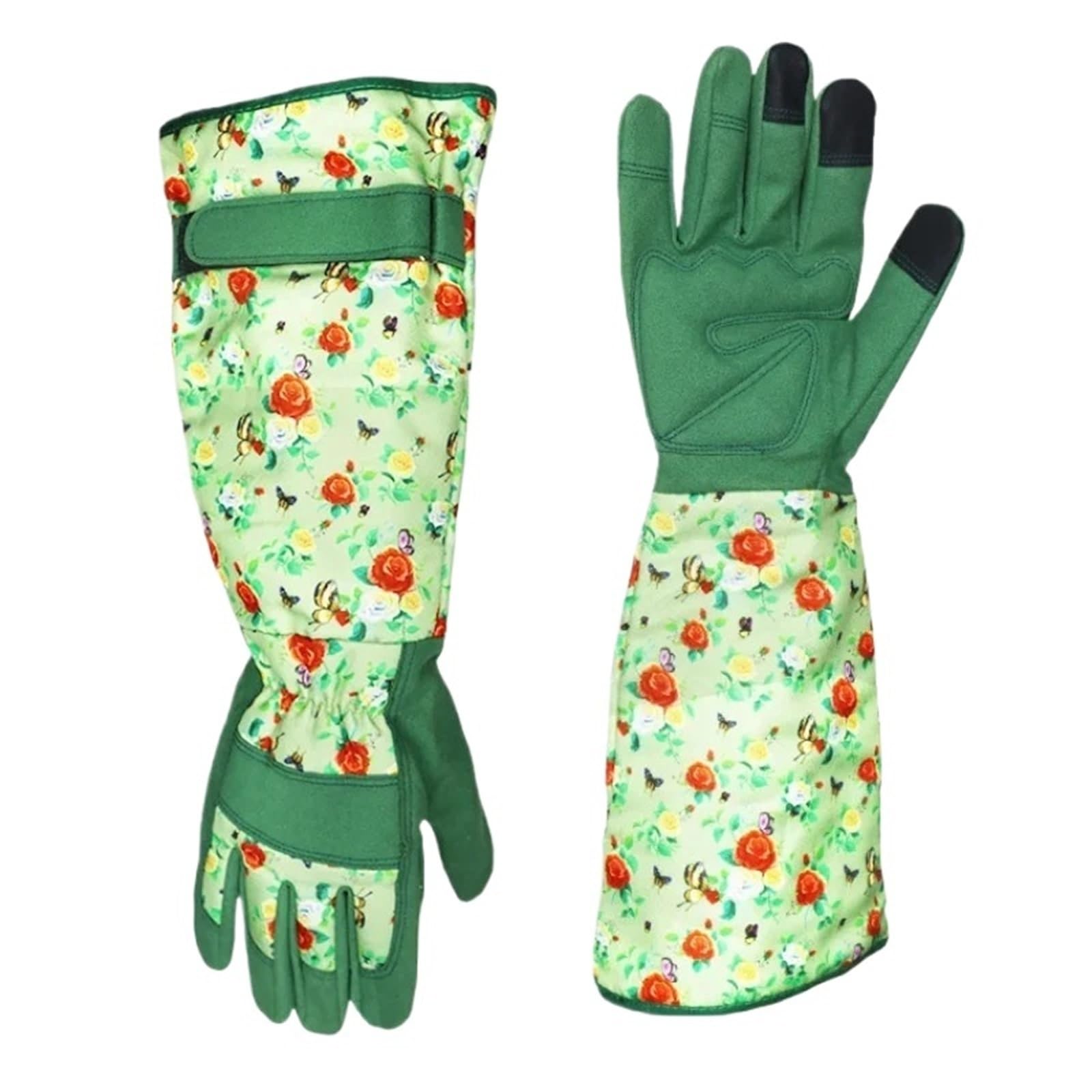 Générique Compatible avec les gants de jardinage en cuir imperméables, manchette longue, paume renforcée, vêtements de travail for la cour(L)