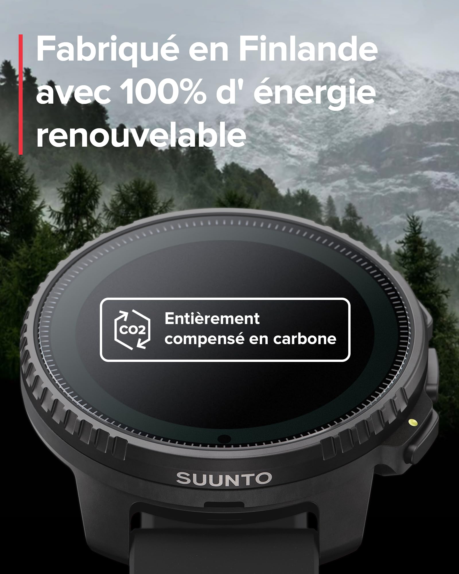SUUNTO Vertical Montre Connectée Sport Homme, 95+ Sports, Tracker d'Activités GPS, Smartwatch Intelligent Soins de Santé 24/7, Cardiofréquencemètre, Altimètre, Baromètre, Chargement Solaire Optionnel