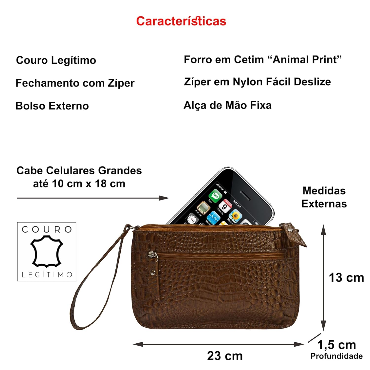 Bolsa Clutch Carteira de Mao e Porta Celular Feminina em Couro Legítimo Madamix MDXP046 em promoção! Veja a oferta e mais achadinhos de Bolsas 4 Hoje é o melhor dia para comprar Bolsa Clutch Carteira de Mao e Porta Celular Feminina em Couro Legítimo Madamix MDXP046 com aquele preço maroto! Promoção! Aproveite a oferta! 4