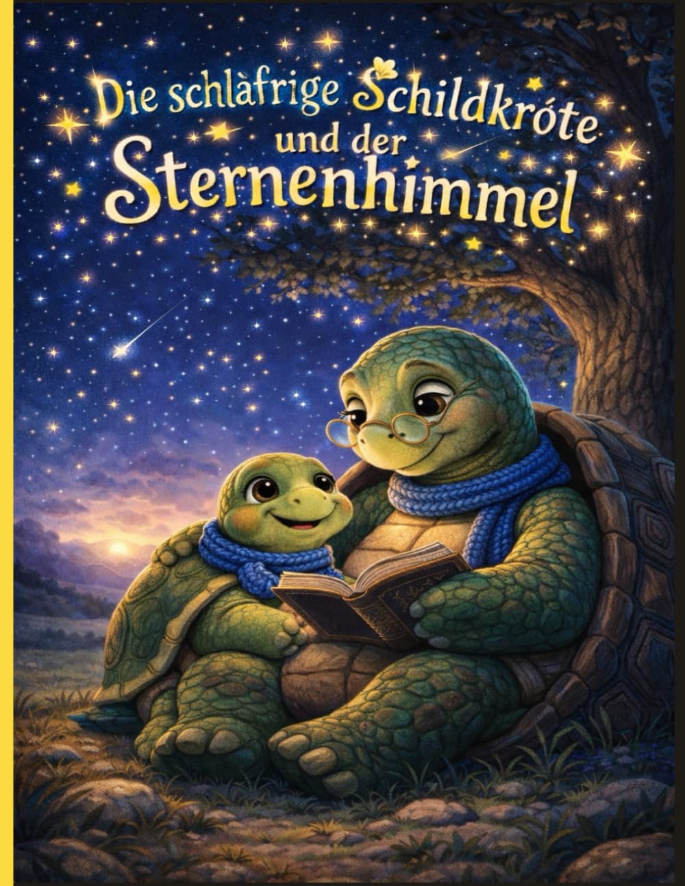 Die schläfrige Schildkröte und der Sternenhimmel: Eine ruhige Tiergeschichte für entspannte Abende
