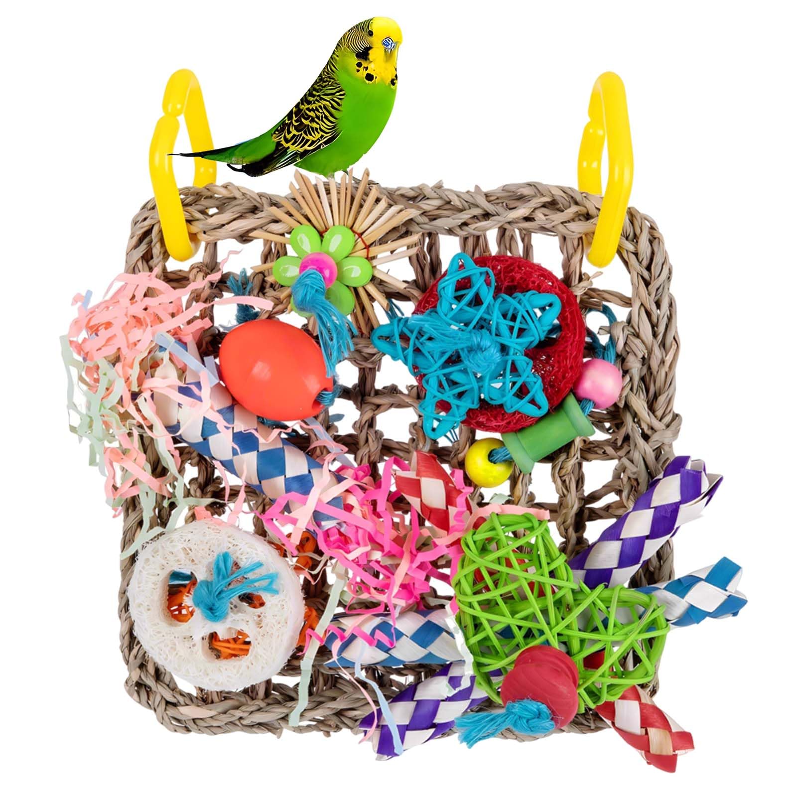 SRTSTR Juguetes Agapornis, Juguetes para Agapornis, Juguetes de Forrajeo para Pájaros, Juguetes Loros, Juguetes para Pájaros Periquitos