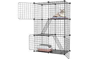Extra-Spacious 3-Tier Cat Cage for Kitty's Convenient Play