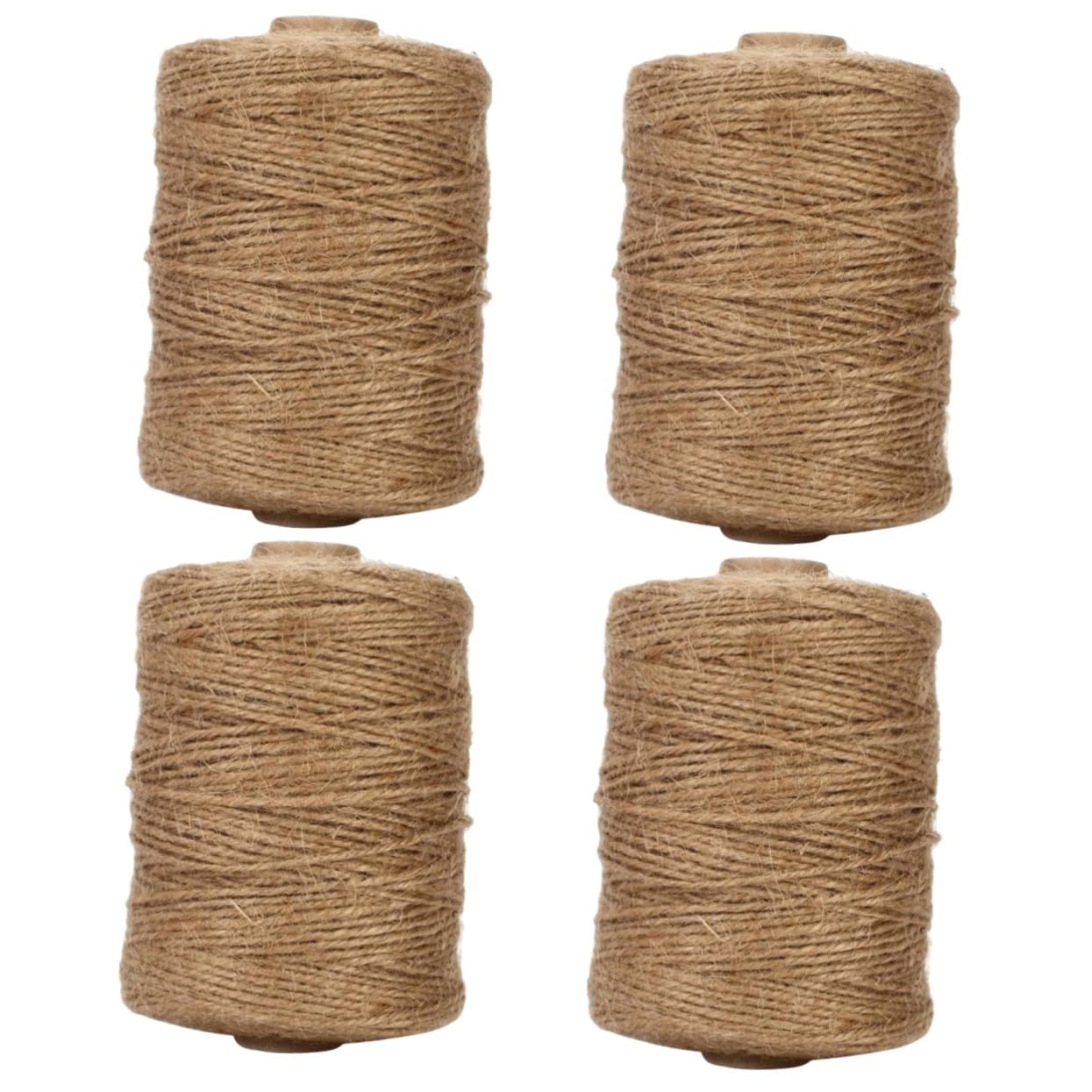 HOMSFOU 4rollen Jute Schnur Natürliche Bastelschnur Aus Jute Robuste Gartenkordel Für Dekoration Und Handwerk Für Hochzeiten Und Dicke Langlebig Und Vielseitig Einsetzbar