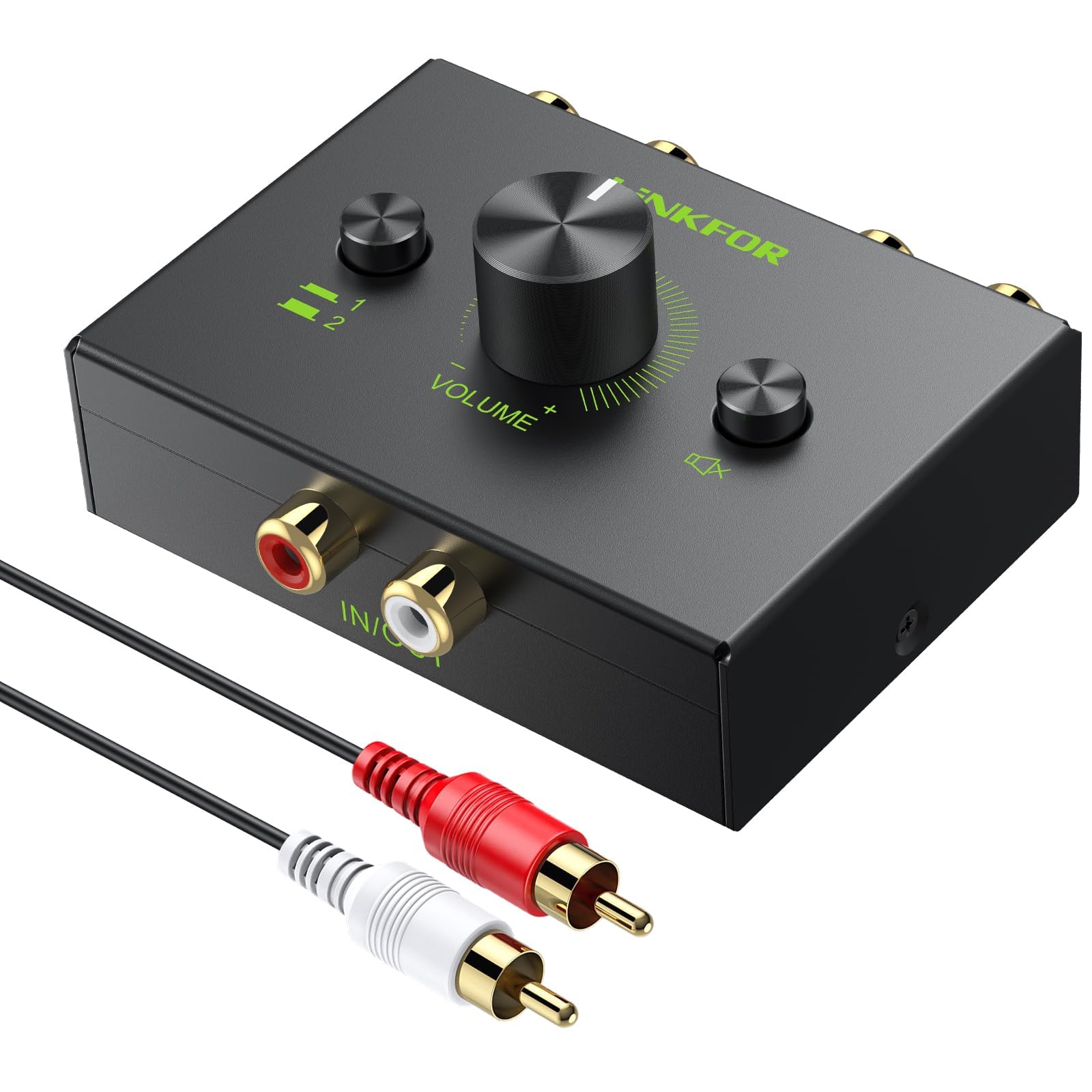 Amazon | LiNKFOR R/Lステレオ 音声スイッチャー 2入力1出力/1