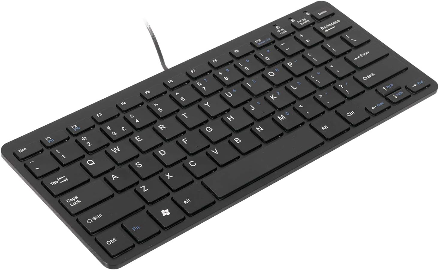 R-Go Compact Keyboard, QWERTY (UK), black, wired
