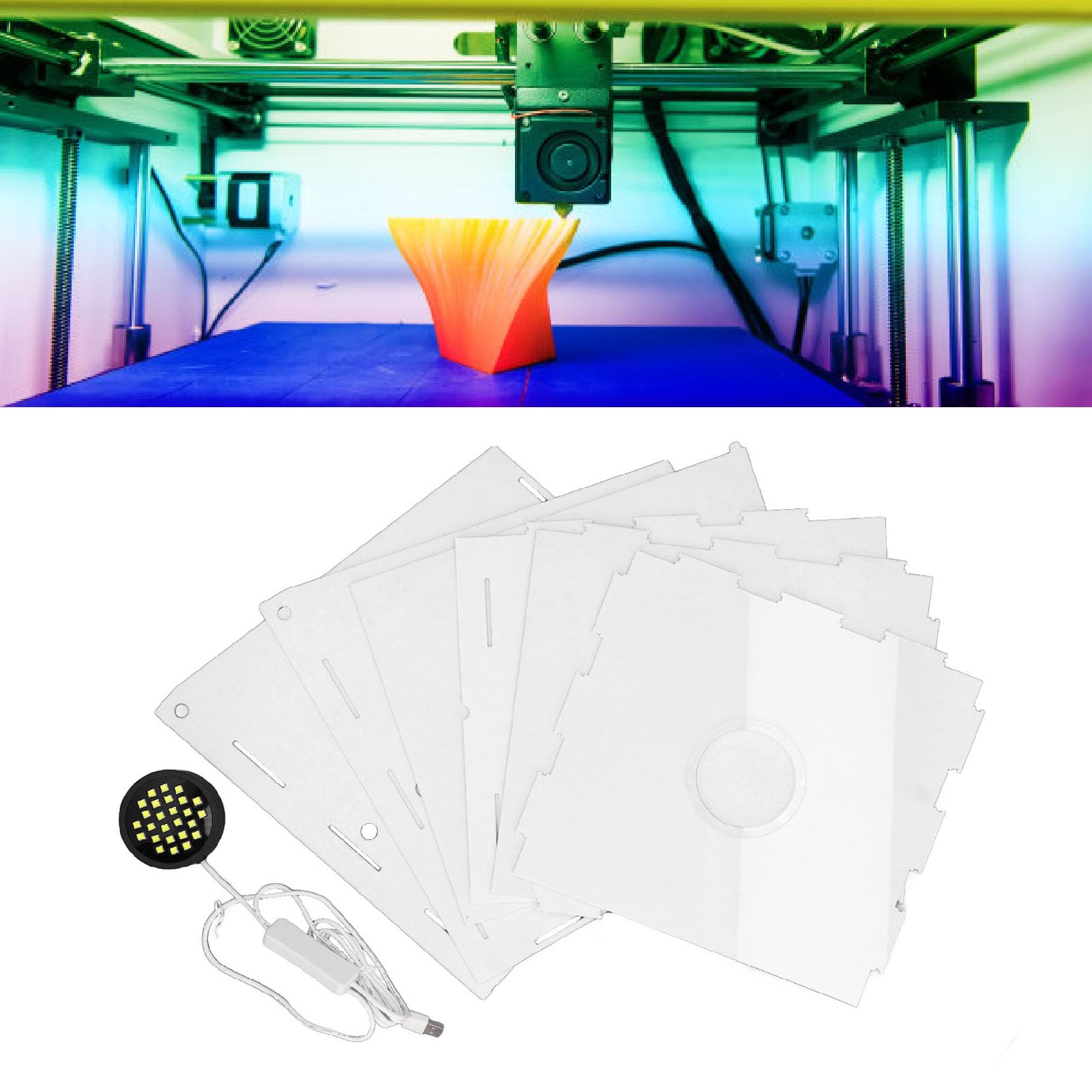 Caja de curado de resina UV, caja de luz de curado UV, estación de curado UV de gran tamaño para máquina de impresora 3D