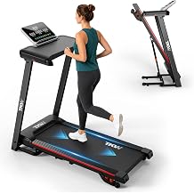 Folding Treadmill with Incline, 3.5HP Quiet Foldable Treadmills for Home 300 lb Capacity, Portable Treadmill Machine with Pulse Sensor and Bluetooth Speaker,7.6 MPH,App,Wide Belt,Space-Saving Design