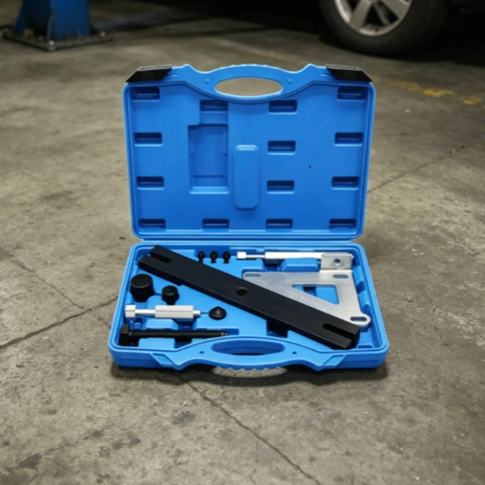 Qianly Kit de Transmisiones Herramienta Twinclutch Juego Automotriz Set Profesional con Barra Varilla Adaptadores y Estuche Moldeado de Acero Cromo Adecuado