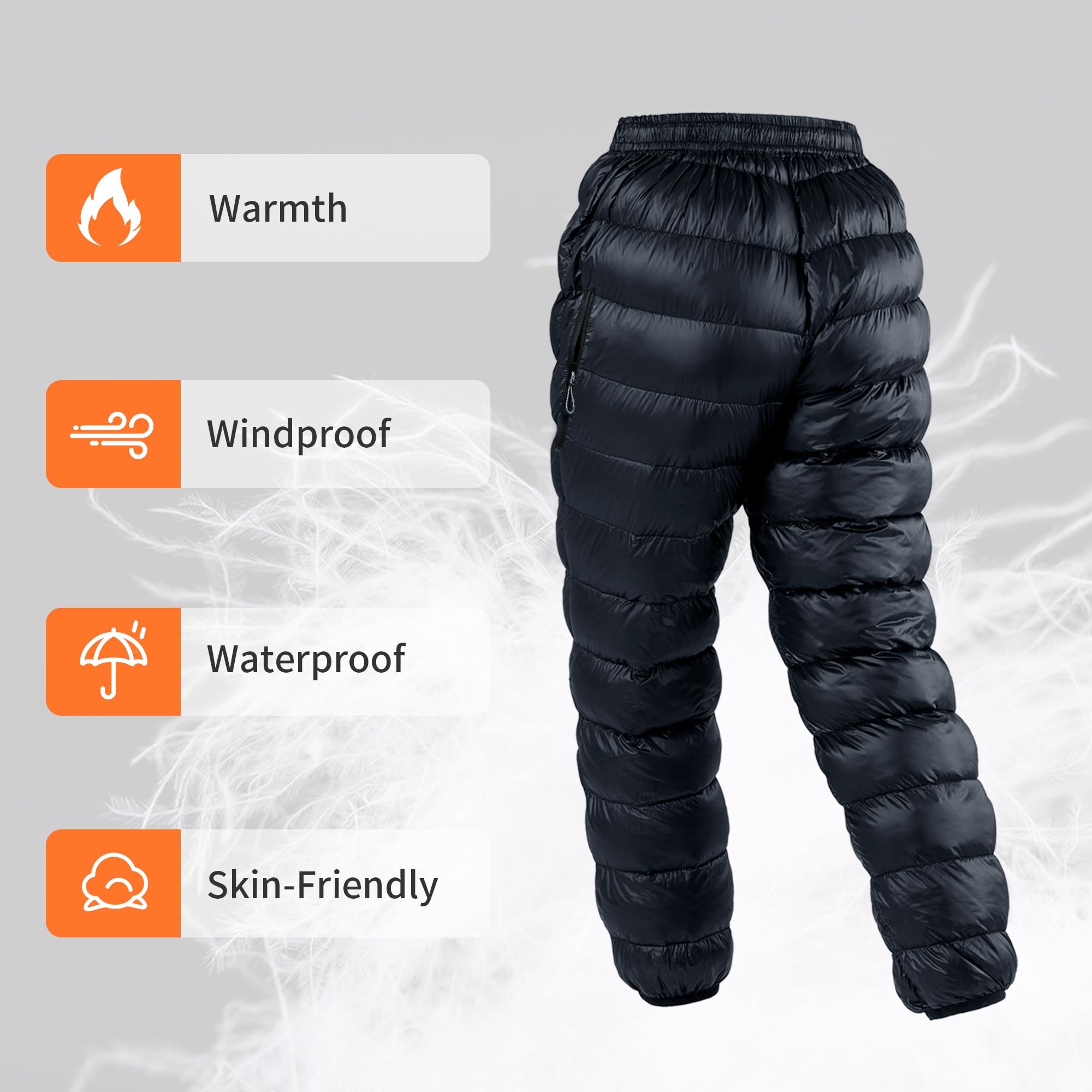 Naturehike Pantaloni piumini, pantaloni da uomo da donna, pantaloni invernali caldi per attività all'aperto, da uomo, da donna, da sci, da neve, da campeggio e da trekking