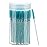 100 Pcs Disposable Mascara Wands, Crystal Eyebrow Spoolies Brush for Eyelash Extensions, Lash Brushes with Container (Blue)