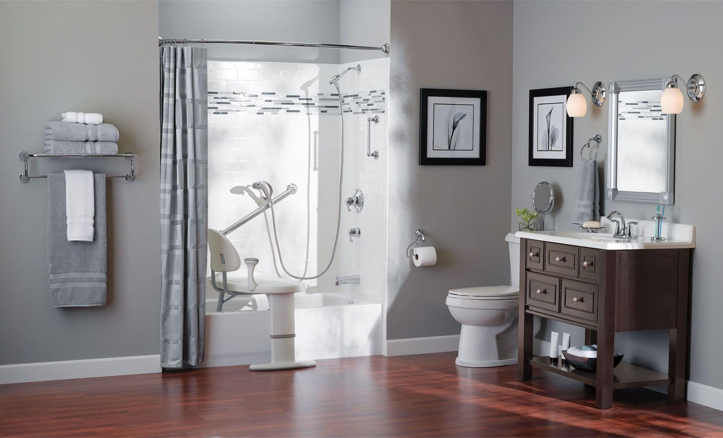 Moen LR8724D3GCH Home Care Barra de agarre de 24 pulgadas, cromado