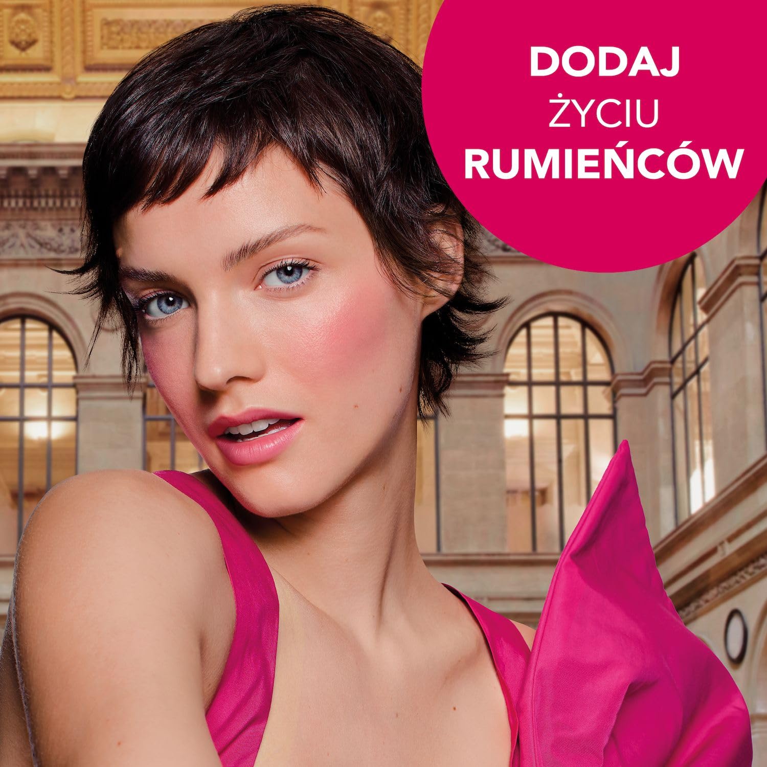 Bourjois Little Round Pot trwały róż do policzków z lusterkiem i pędzelkiem nr 34 Rose d'Or, 2,5g