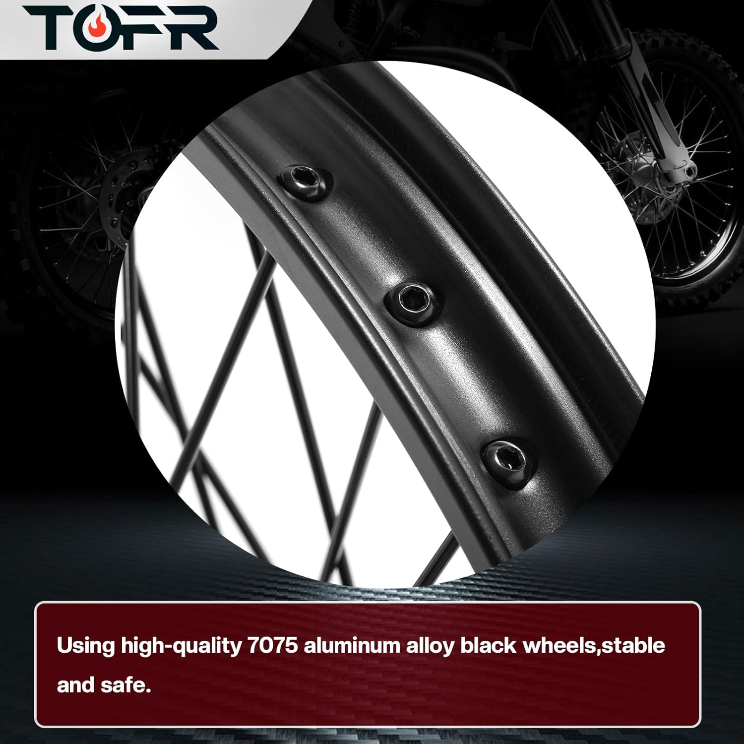 TOFR YZ 125 250 Complete 21" 19" Wheels Hubs Rims Set for Yamaha YZ125 YZ250 1992-2024