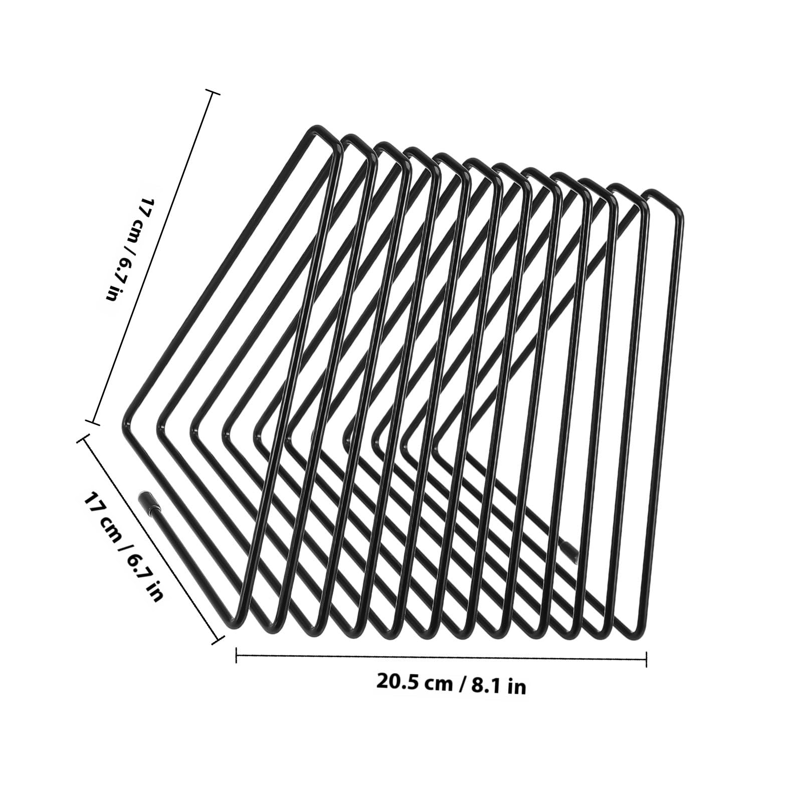 Porta documenti triangolare regolabile in metallo, 11 scomparti, minimalista, in filo nero, per ufficio, casa e scuola, elegante classificatore di file per una gestione efficiente dello spazio di